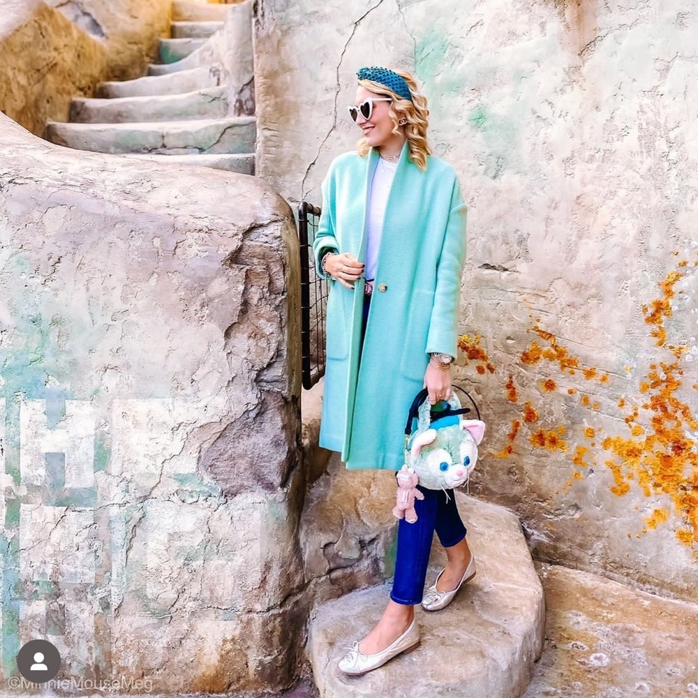 Vince mint green coat; worn less than ten times